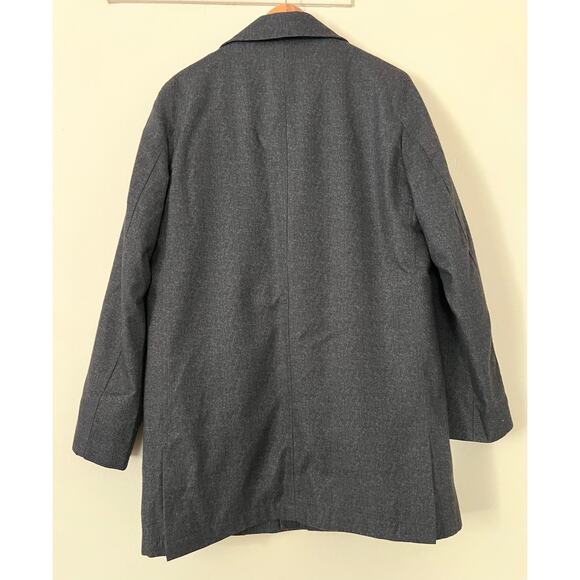 Hart Schaffner Marx Men's Jacket Coat S Overcoat Removable Liner Leather Trim - Picture 4 of 11